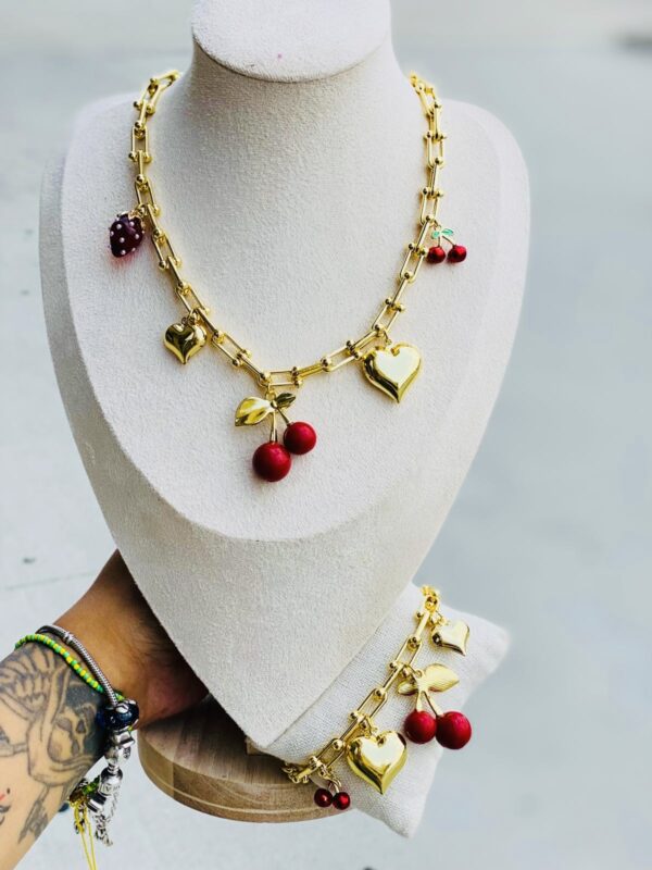 SET COLLAR PULSERA CHERRY/CORA