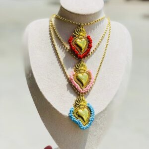 COLLAR CORAZON FLAMA