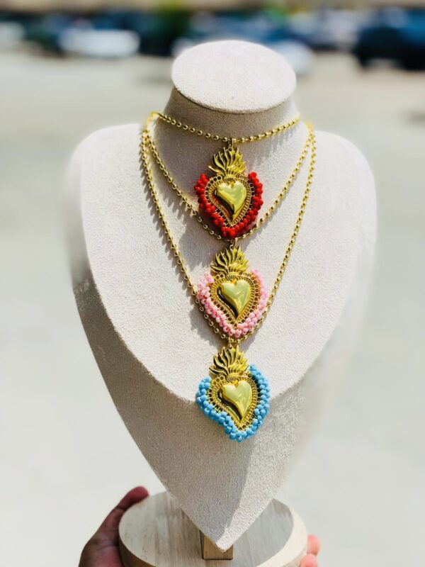 COLLAR CORAZON FLAMA