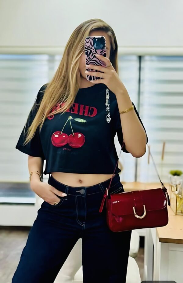 BLUSA CHERRY BLINBLIN BLACK