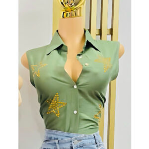 BLUSA ESTRELLAS VERDE MILITAR
