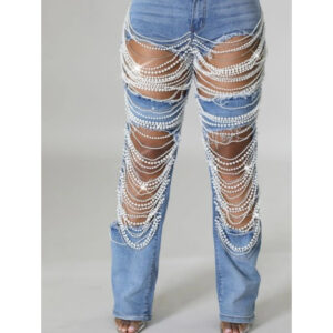 PANTALON JEANS MEZCLILLA PERLAS BLIN