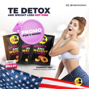 MEGA PROMO DURAZNO TE DETOX AND WEIGHT LOSS HOT PINK