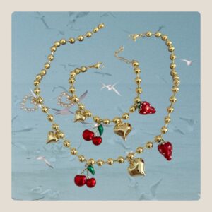 SET CEREZAS COLLAR & BRAZALETE