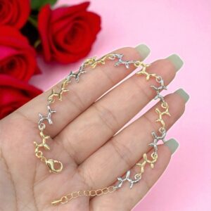 PULSERA DOG GLOBO GOLD/SILVER