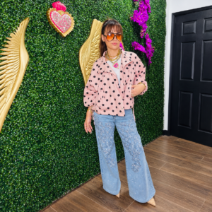 JACKET POLKA DOTS PINK