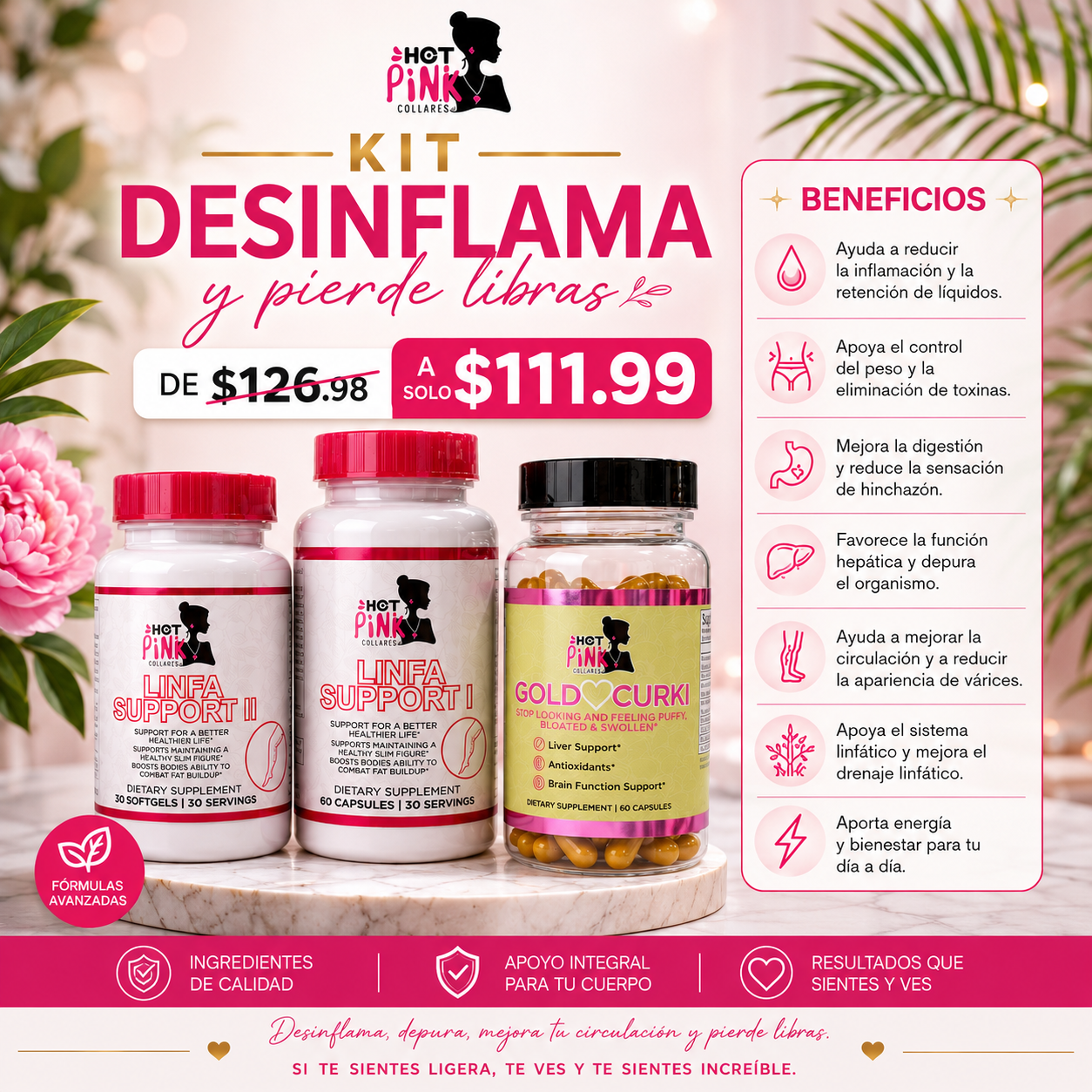 KIT DESINFLAMA Y PIERDE LIBRAS