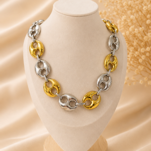CADENA MONACO BIG SILVER/GOLD