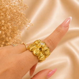RING ONDAS DORADAS