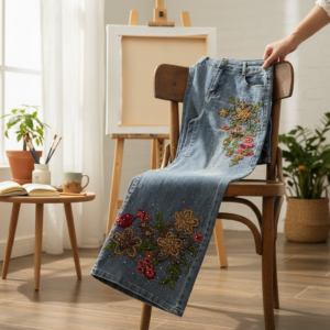 JEANS COLORFUL FLOWERS